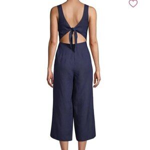 Pure navy tie back jumpsuit